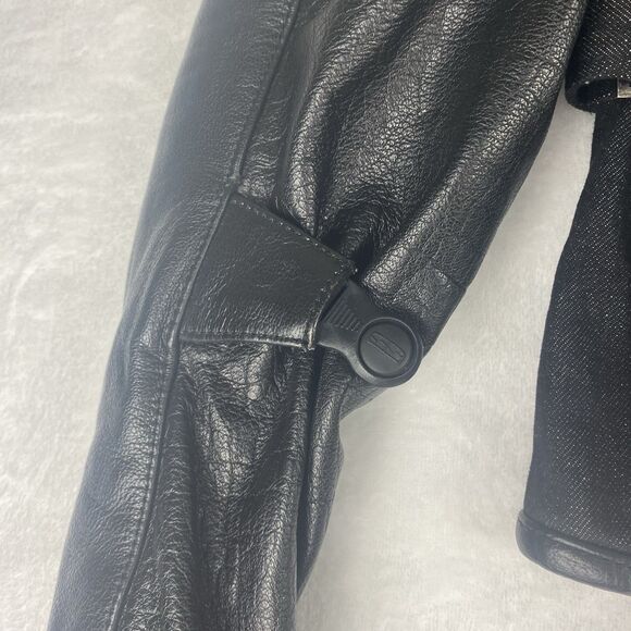 Speed Strength Motorcycle Jacket Womens Small Black Leather Cafe Racer Biker - Picture 5 of 13